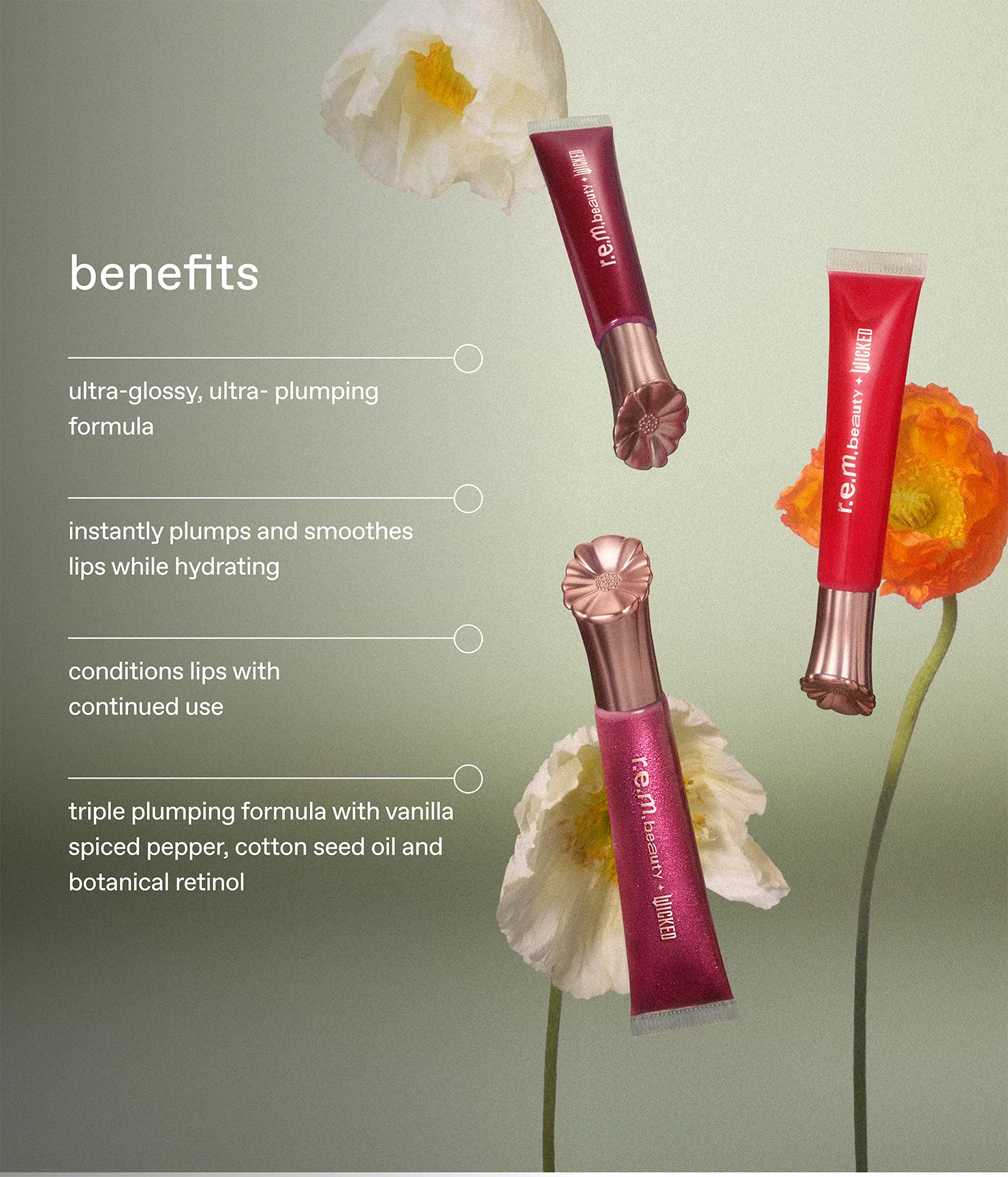 r.e.m. beauty x Wicked: For Good Poppy Plumping Lip Gloss - Image 14